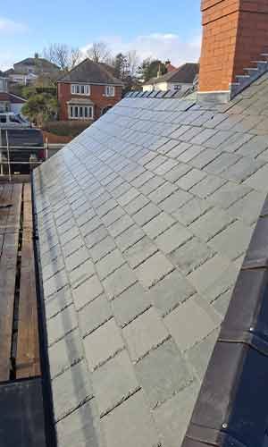 New slate roof on a house in Lancaster